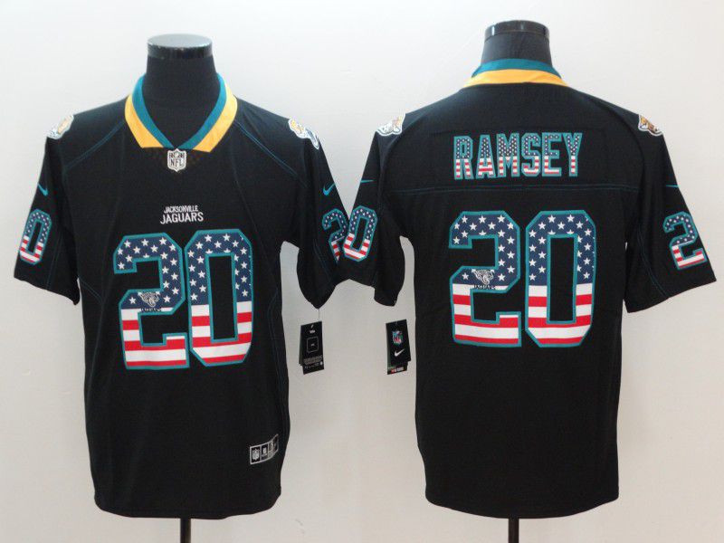 Men Jacksonville Jaguars #20 Ramsey Nike USA Flag Fashion Black Color Rush Limited NFL Jerseys->seattle seahawks->NFL Jersey